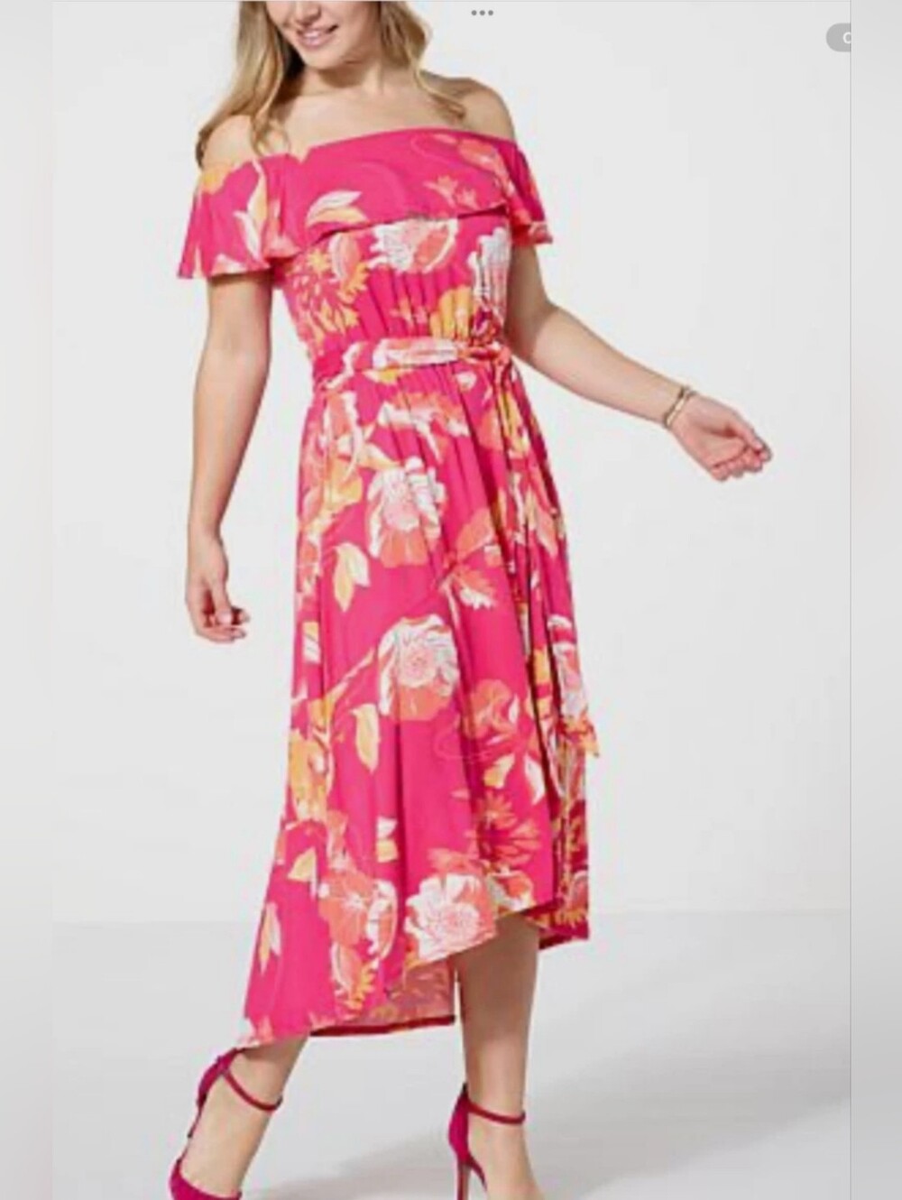 C. Wonder Pink and Orange Floral Dress.
